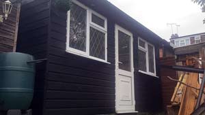 traditional leaded windows in Black Rabbit garden room